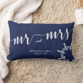 ネイビ航海のーブルルンバ結婚ー枕 ランバークッション (ブランケット)