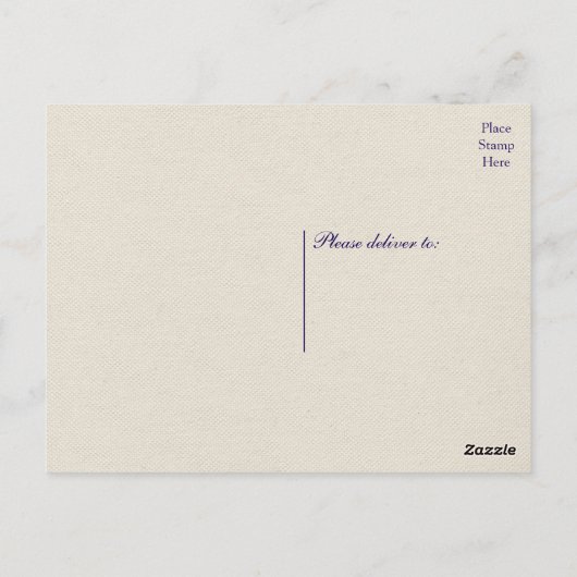 ネイビ航海のーブルーありがとういかりタン結婚ズ ポストカード (裏面)