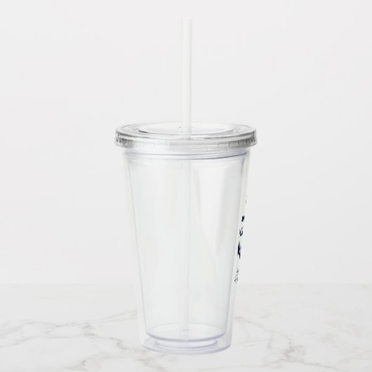 ネイビ航海のーブルーいかりグパーソナライズされたロンプンズ アクリルタンブラー (右)