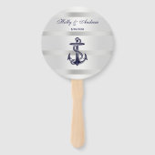 ネイビ航海のーブルーいかりシルバーウェイト結婚ズ ハンドファン (正面)