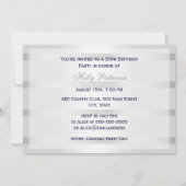 ネイビ航海のーブルーいかりシルバーウェイトBG H誕生日 招待状 (裏面)