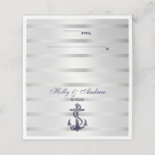 ネイビ航海のーブルーいかりシルバーホワイト プレイスカード (外部開封)