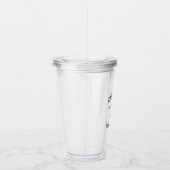 ネイビ航海のーブルーいかりファミリービーチハウス アクリルタンブラー (右)