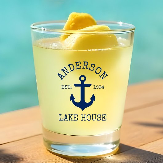 ネイビ航海のーブルーいかりファミリーレイクハウス ショットグラス