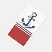 ネイビ航海のーブルーいかりブルーホワイト赤ストライプ (コーナー)