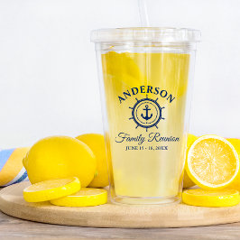 ネイビ航海のーブルーいかりヘルムファミリー懇親会 アクリルタンブラー