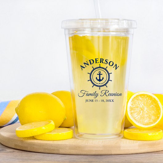 ネイビ航海のーブルーいかりヘルムファミリー懇親会 アクリルタンブラー