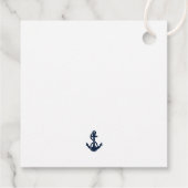 ネイビ航海のーブルーいかりベイビーシャワーありがとう フェイバータグ (裏面)