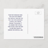 ネイビ航海のーブルーいかりホワイトBG V保存日 案内ポストカード (裏面)