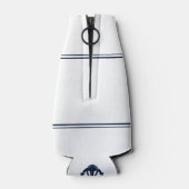 ネイビ航海のーブルーいかりボートネームカスタム ボトルクーラー (裏面)