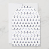 ネイビ航海のーブルーいかりロ結婚ープ 招待状 (裏面)