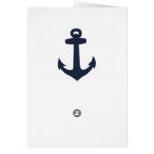 ネイビ航海のーブルーいかり結婚のテーブル番号 (裏面)