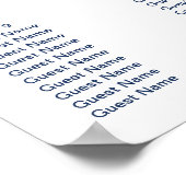 ネイビ航海のーブルーいかり結婚の座席表 ポスター (角)