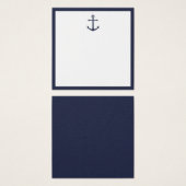 ネイビ航海のーブルーいかり結婚ズアドバイス&ウィッシュ (正面&裏面)