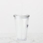 ネイビ航海のーブルーいかり結婚ズ アクリルタンブラー (右)