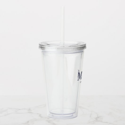 ネイビ航海のーブルーいかり結婚ズ アクリルタンブラー (右)