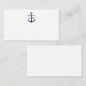 ネイビ航海のーブルーいかり結婚ズ アドバイスカード (正面/裏面)