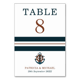 ネイビ航海のーブルーいかり結婚ズ テーブルナンバー