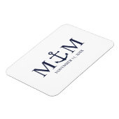 ネイビ航海のーブルーいかり結婚ズ マグネット (左側)