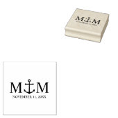 ネイビ航海のーブルーいかり結婚ズ ラバースタンプ (押印)