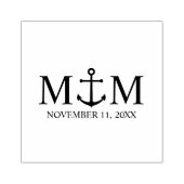 ネイビ航海のーブルーいかり結婚ズ ラバースタンプ (インプリント)