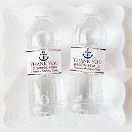 ネイビ航海のーブルーいかり誕生会のフライトワット ペットボトルラベル