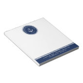 ネイビ航海のーブルーいかり&ロープ ノートパッド (アングル)