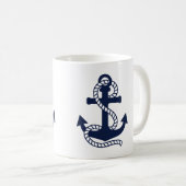ネイビ航海のーブルーいかり{色を選択} Mug コーヒーマグカップ (正面右)