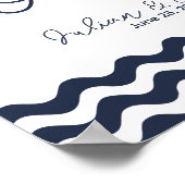 ネイビ航海のーブルーお願い1人プリント ポスター (角)