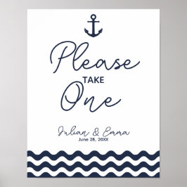 ネイビ航海のーブルーお願い1人プリント ポスター