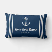 ネイビ航海のーブルーカスタムボートネームランバー ランバークッション (裏面)