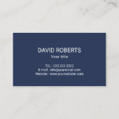 ネイビ航海のーブルーキャプテンロゴプロフェッショナル 名刺 (裏面)