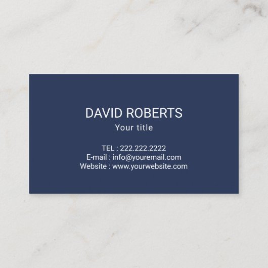 ネイビ航海のーブルーキャプテンロゴプロフェッショナル 名刺 (裏面)