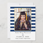 ネイビ航海のーブルーストライプズ卒業発表 案内状 (正面)