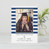 ネイビ航海のーブルーストライプズ卒業発表 案内状 (スタンド正面)