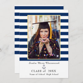 ネイビ航海のーブルーストライプズ卒業発表 案内状