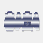 ネイビ航海のーブルーストライプ金ゴールド結婚いかり フェイバーボックス (折り畳みなし)