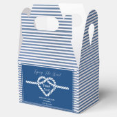 ネイビ航海のーブルータイストライプグ結び結婚目 フェイバーボックス (オープン)