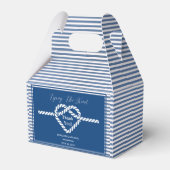 ネイビ航海のーブルータイストライプグ結び結婚目 フェイバーボックス (正面サイド)