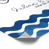 ネイビ航海のーブルー一プリント下さい ポスター (角)