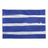 ネイビ航海のーブルー動揺してウォーターストライプのカラー 枕カバー (裏面-右)