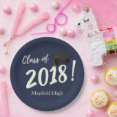 ネイビ航海のーブルー卒業パーティー ペーパープレート (パーティー)