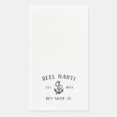 ネイビ航海のーブルー素朴いかりボート名 (正面)