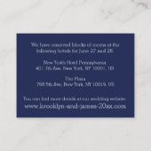 ネイビ航海のーブルー結婚ズ宿泊カード エンクロージャーカード (裏面)