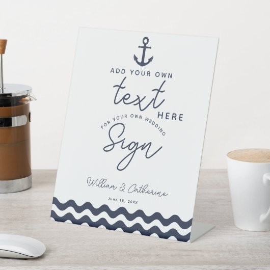 ネイビ航海のーブルー自分のポスターを作成 台座サイン (インサイチュ)