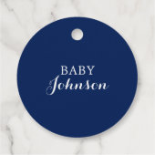 ネイビ航海のーブルー金ゴールド白ストライプ色シャワー フェイバータグ (裏面)