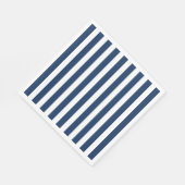 ネイビ航海のーブルー&ホワイトストライプの スタンダードランチョンナプキン (角)