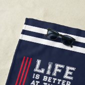 ネイビ航海のーブルー・ライフは湖で良い ビーチタオル (インサイチュ)