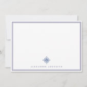 ネイビ航海のープロフェッショナルダブル縁ど ノートカード (正面)