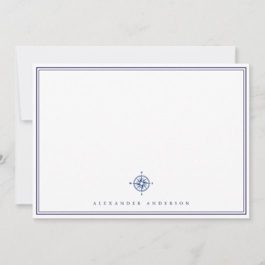 ネイビ航海のープロフェッショナルダブル縁ど ノートカード (正面)